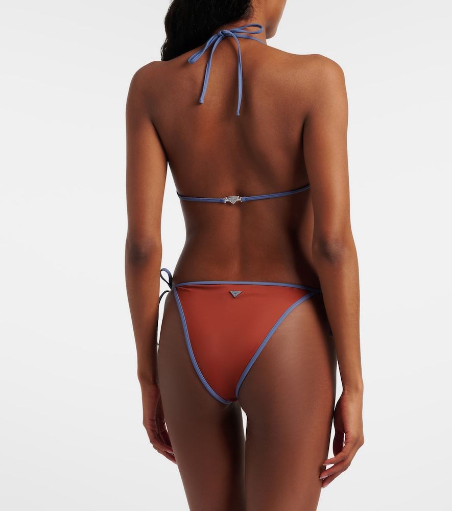 Haut de bikini triangle à logo - Prada - Modalova