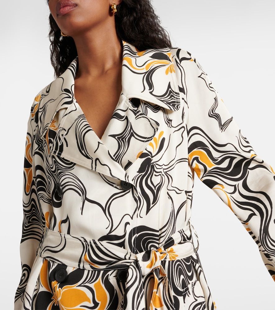 Manteau en satin imprimé - Dries Van Noten - Modalova