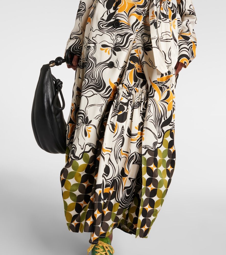 Manteau en satin imprimé - Dries Van Noten - Modalova