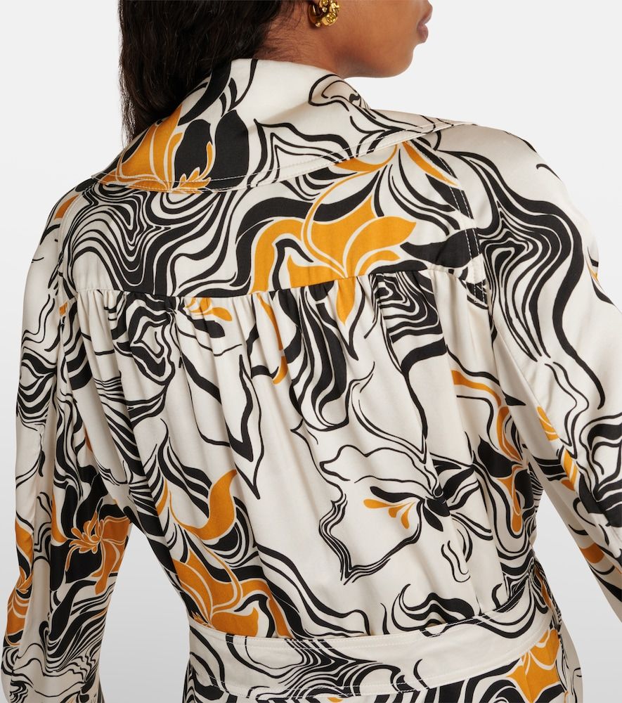 Manteau en satin imprimé - Dries Van Noten - Modalova