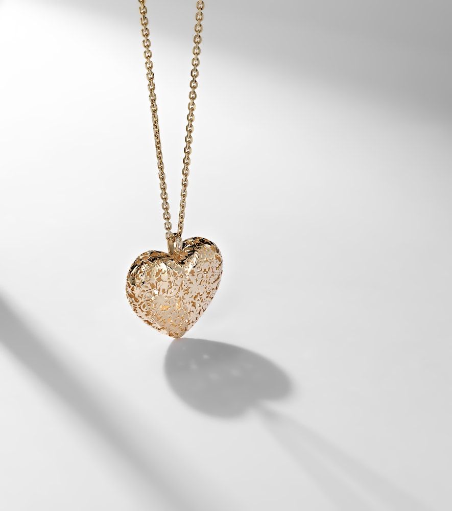 Collier Puffy Icon Wallpaper Heart en or 14 ct et diamants - Sydney Evan - Modalova