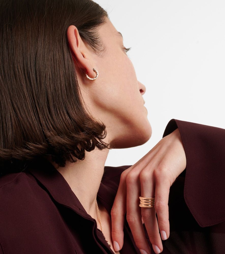 Boucles d'oreilles B.zero1 en or rose 18 ct et diamants - Bvlgari - Modalova