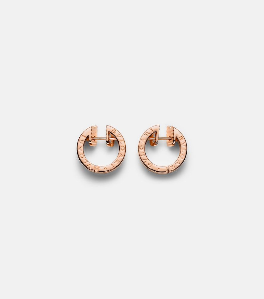 Boucles d'oreilles B.zero1 en or rose 18 ct et diamants - Bvlgari - Modalova