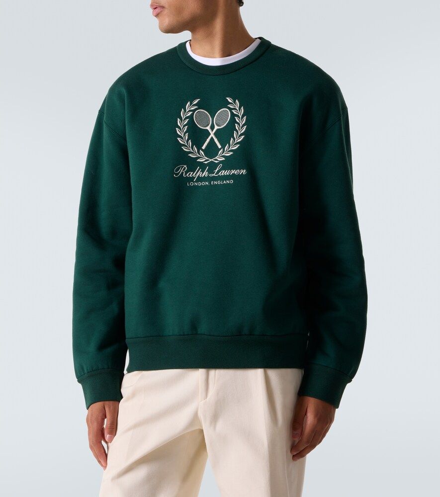 Sweat-shirt en coton et cachemire à logo - Ralph Lauren Purple Label - Modalova