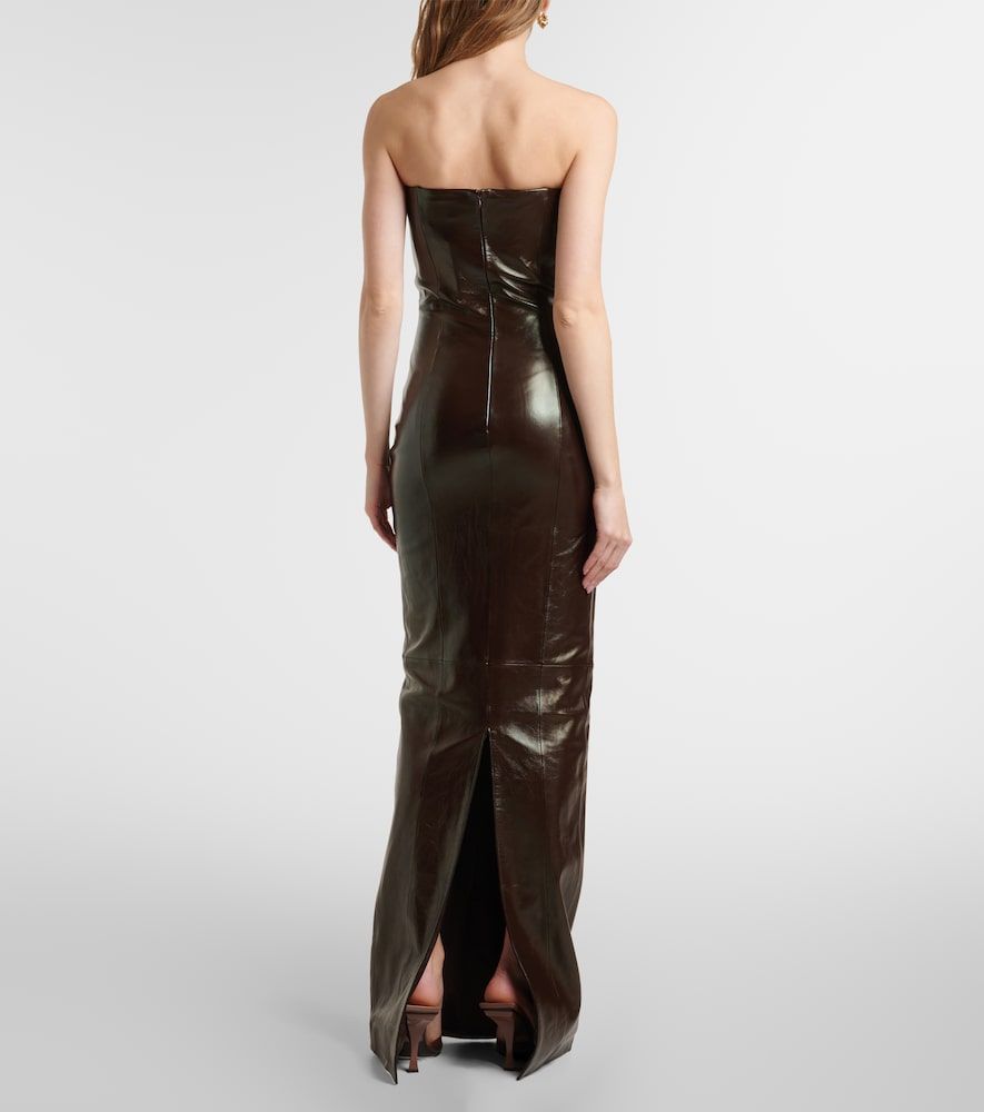 Robe longue Rochelle en cuir - The New Arrivals Ilkyaz Ozel - Modalova