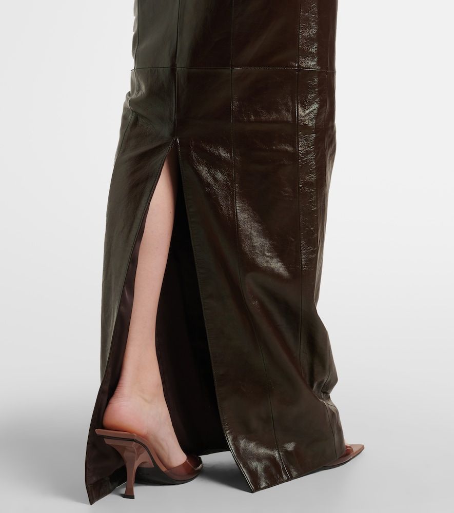 Robe longue Rochelle en cuir - The New Arrivals Ilkyaz Ozel - Modalova