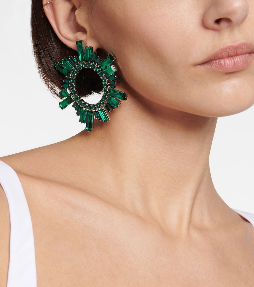 Boucles d’oreilles Begum à cristaux - Amina Muaddi - Modalova