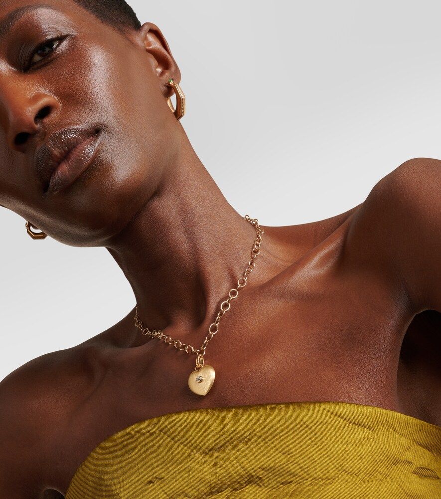 Collier Heart en or 18 ct, 14 ct et diamant - Marie Lichtenberg - Modalova