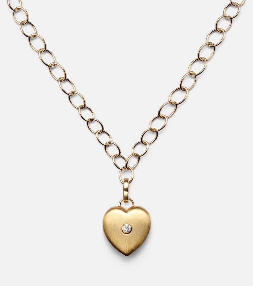 Collier Heart en or 18 ct, 14 ct et diamant - Marie Lichtenberg - Modalova