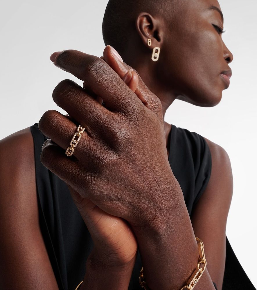 Bague Move Link en or 18 ct et diamants - Messika - Modalova