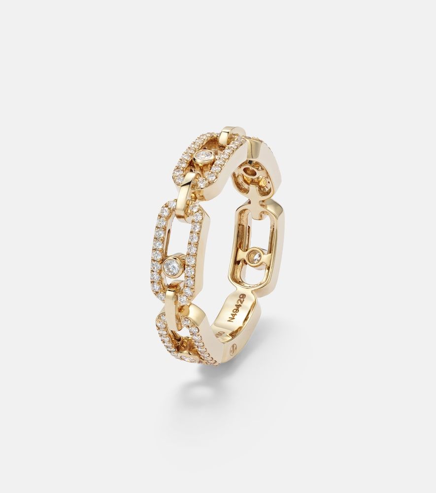 Bague Move Link en or 18 ct et diamants - Messika - Modalova