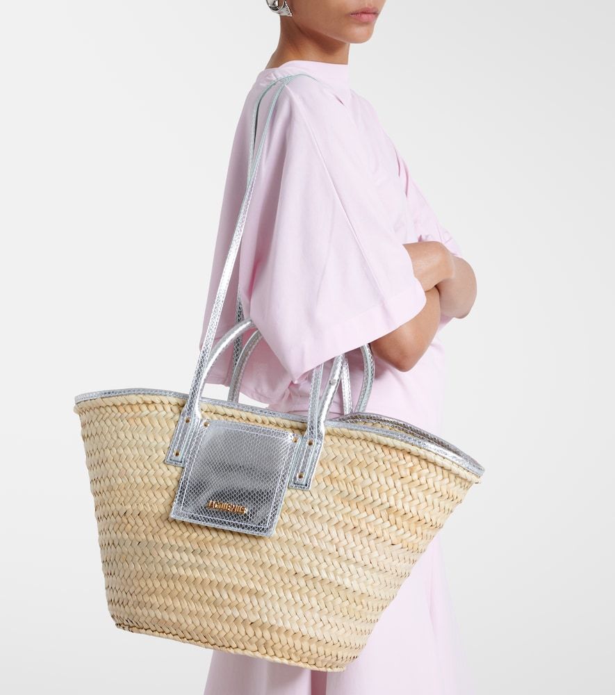 Sac panier Soli Medium en raphia - Jacquemus - Modalova