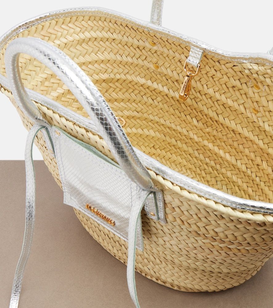 Sac panier Soli Medium en raphia - Jacquemus - Modalova