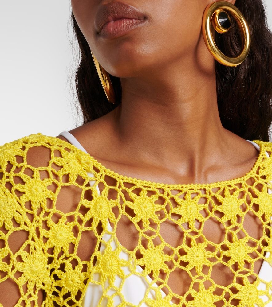 Top raccourci Bella en crochet de coton - Anna Kosturova - Modalova
