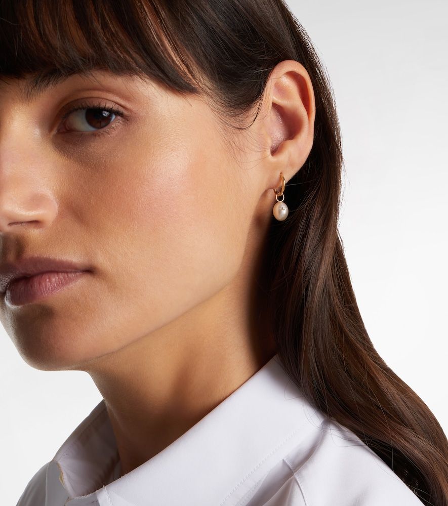 Boucles d’oreilles en or 14 ct, perles et diamants - Mateo - Modalova
