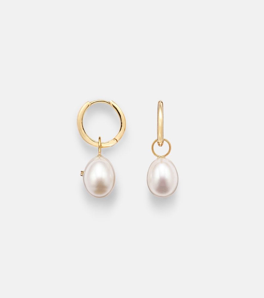 Boucles d’oreilles en or 14 ct, perles et diamants - Mateo - Modalova
