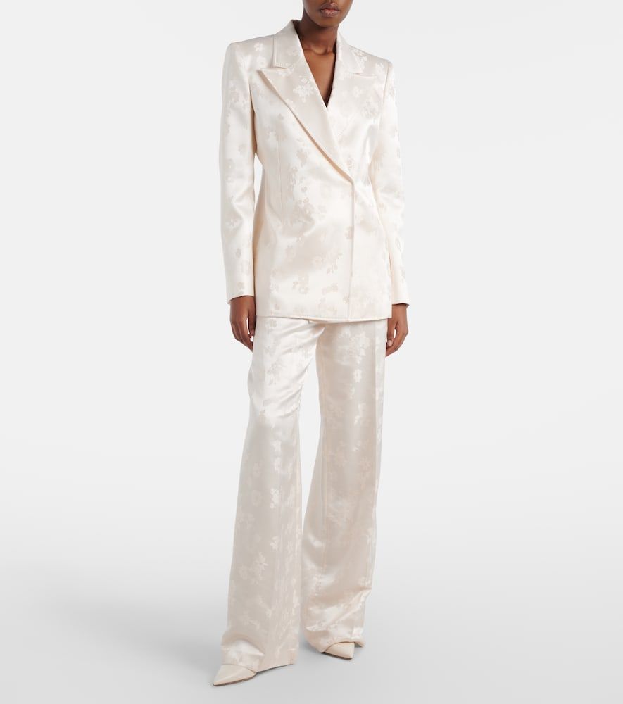 Pantalon ample Norman brodé en soie - Gabriela Hearst - Modalova