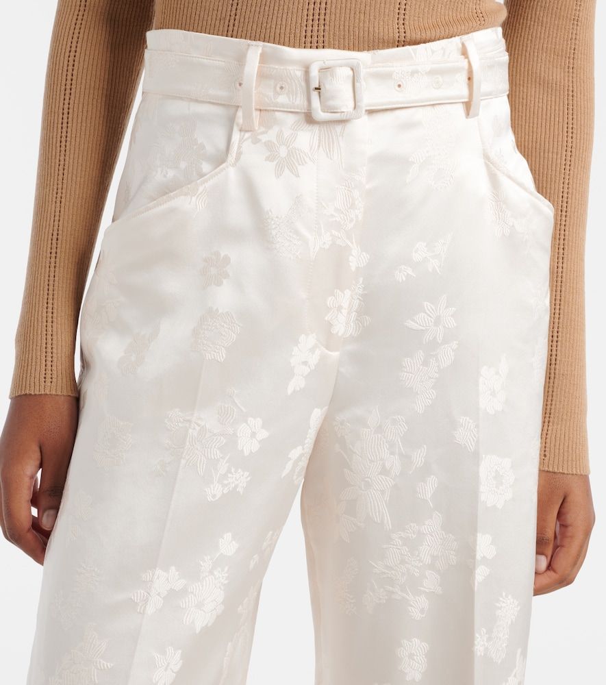 Pantalon ample Norman brodé en soie - Gabriela Hearst - Modalova