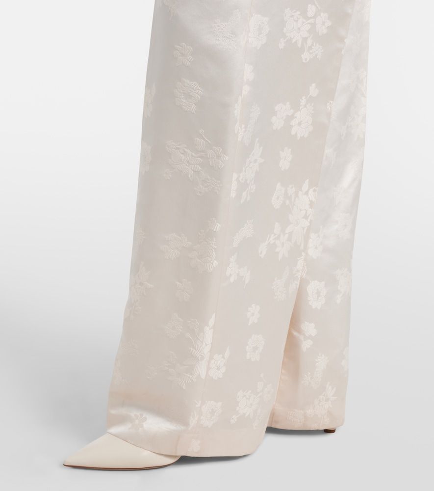 Pantalon ample Norman brodé en soie - Gabriela Hearst - Modalova