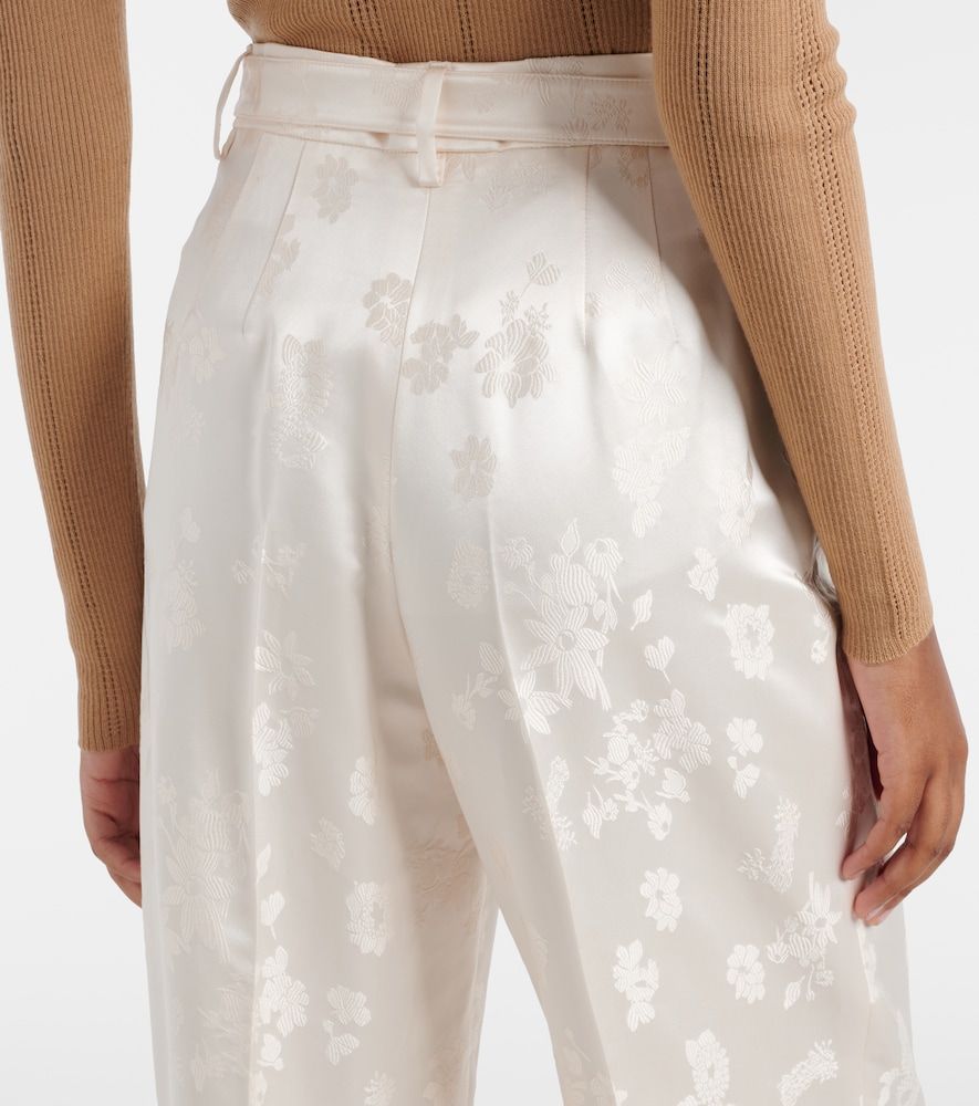 Pantalon ample Norman brodé en soie - Gabriela Hearst - Modalova
