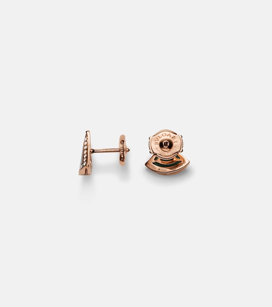 Boucles d'oreilles Divas' Dream en or rose 18 ct, malachite et diamants - Bvlgari - Modalova