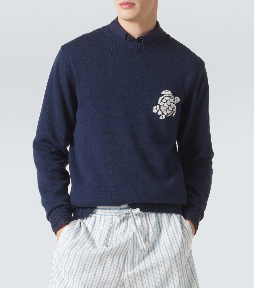Pull jacquard en coton et cachemire - Vilebrequin - Modalova