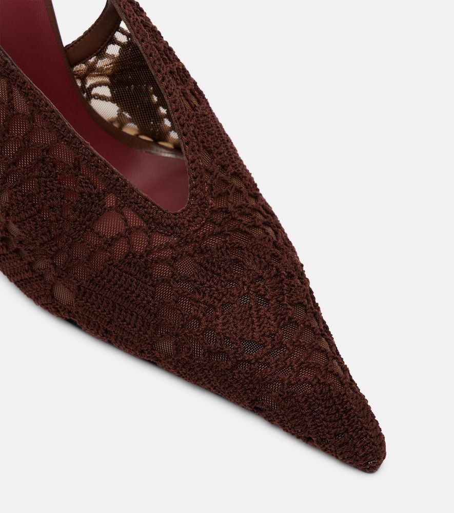 Escarpins slingback en cuir et crochet - Magda Butrym - Modalova