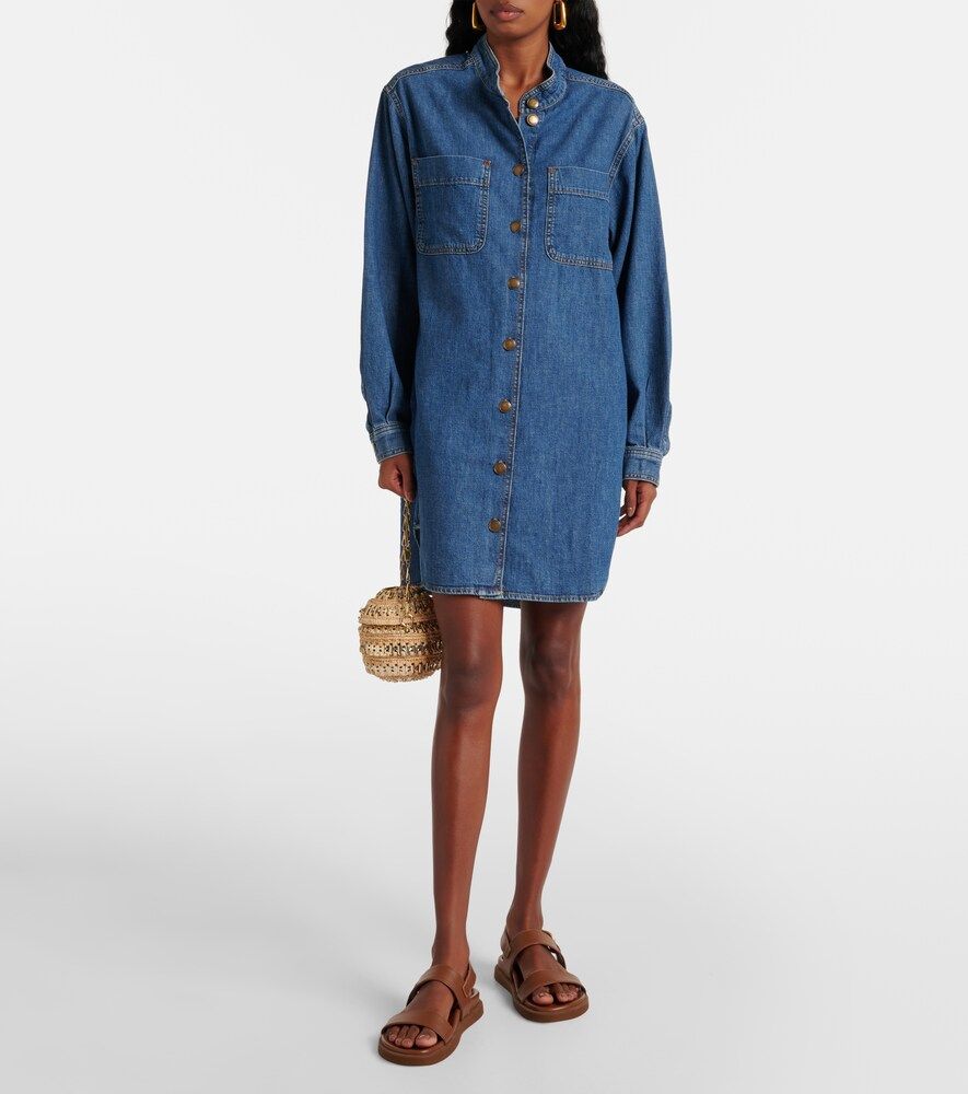 Robe chemise Double Pocket en denim - Frame - Modalova