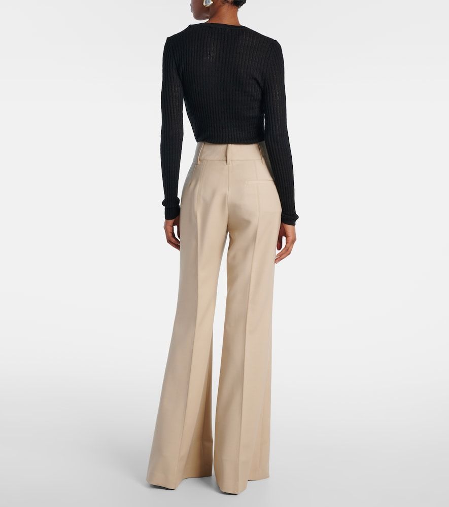 Pantalon flare Rhein à taille haute en laine - Gabriela Hearst - Modalova