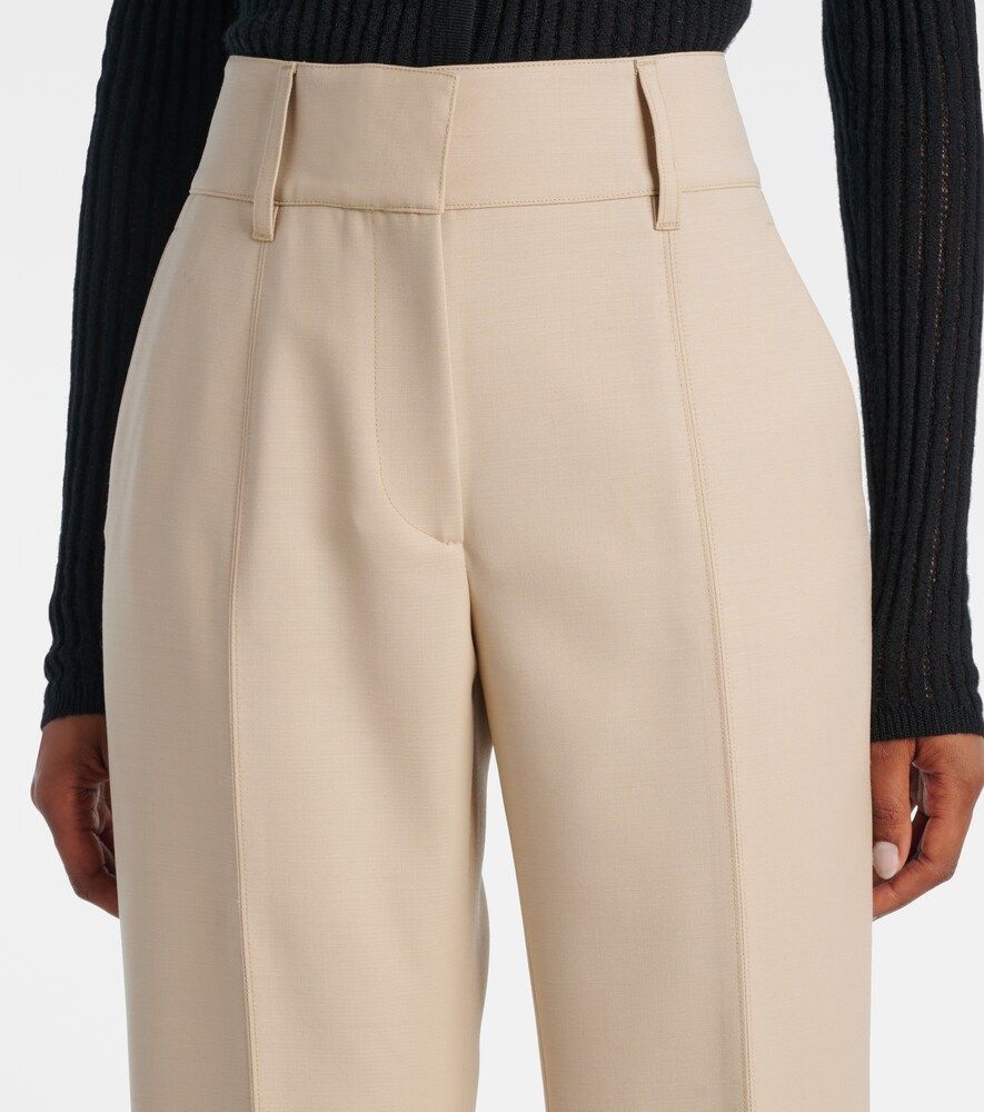 Pantalon flare Rhein à taille haute en laine - Gabriela Hearst - Modalova