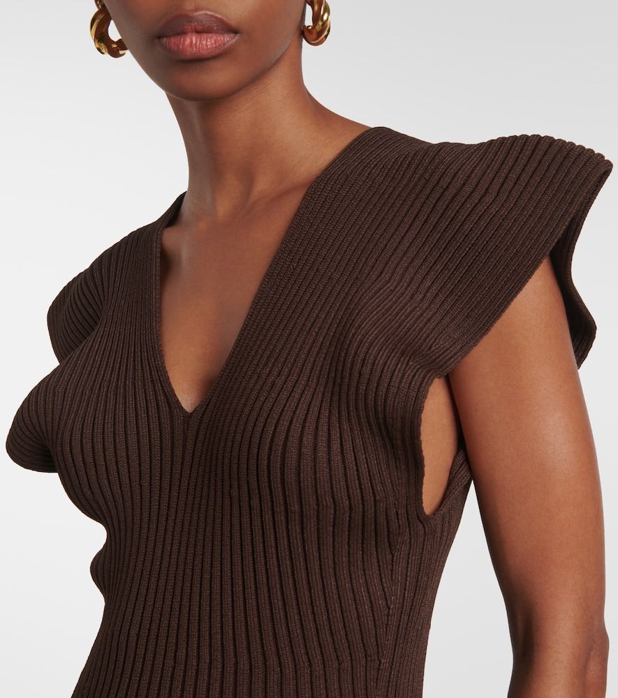 Robe Trey en maille côtelée à volants - Altuzarra - Modalova