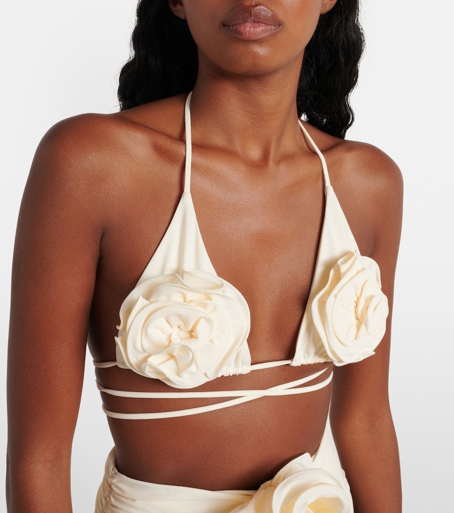 Haut de bikini triangle à fleurs - Magda Butrym - Modalova