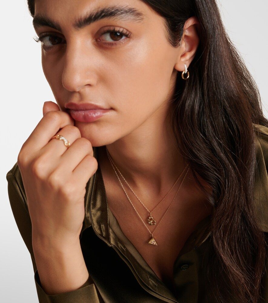 Collier Salt To My Pretzel en or 10 ct et diamants - Stone and Strand - Modalova