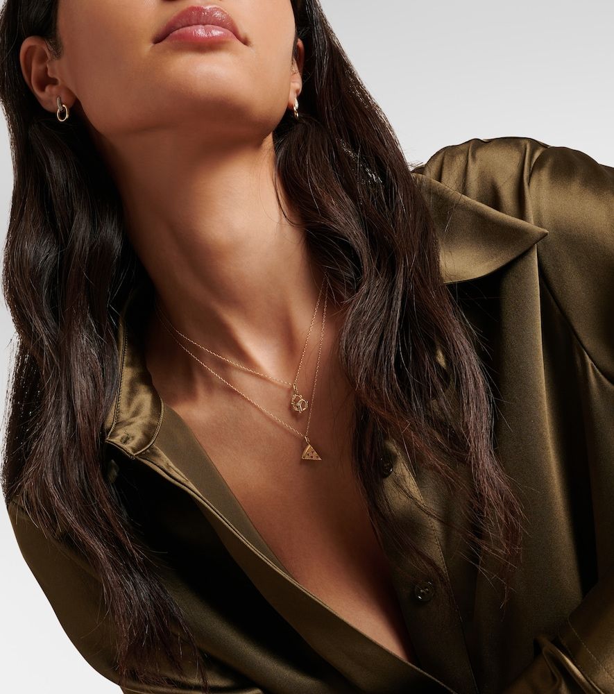 Collier Salt To My Pretzel en or 10 ct et diamants - Stone and Strand - Modalova