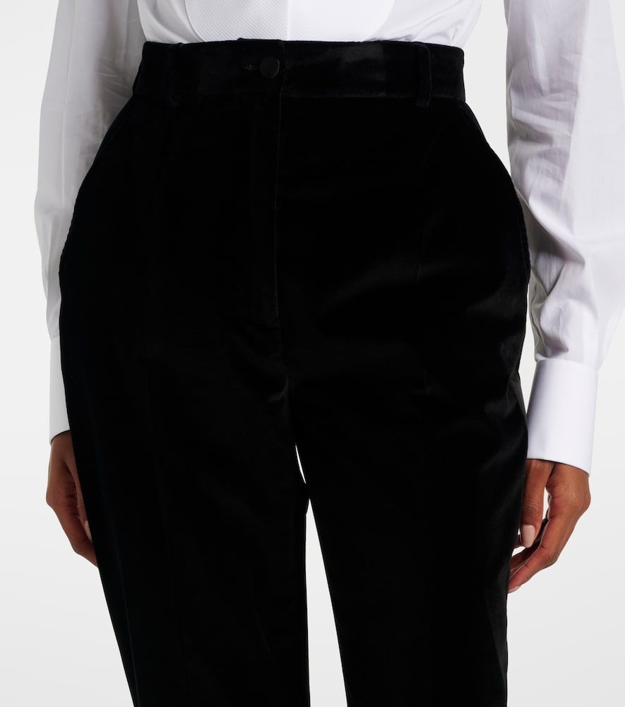 Pantalon de smoking à taille haute en velours - Dolce&Gabbana - Modalova