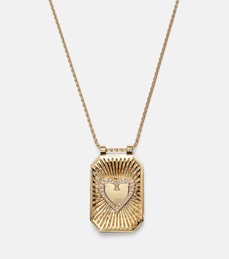 Collier Heart en or 18 ct et diamants - Marie Lichtenberg - Modalova