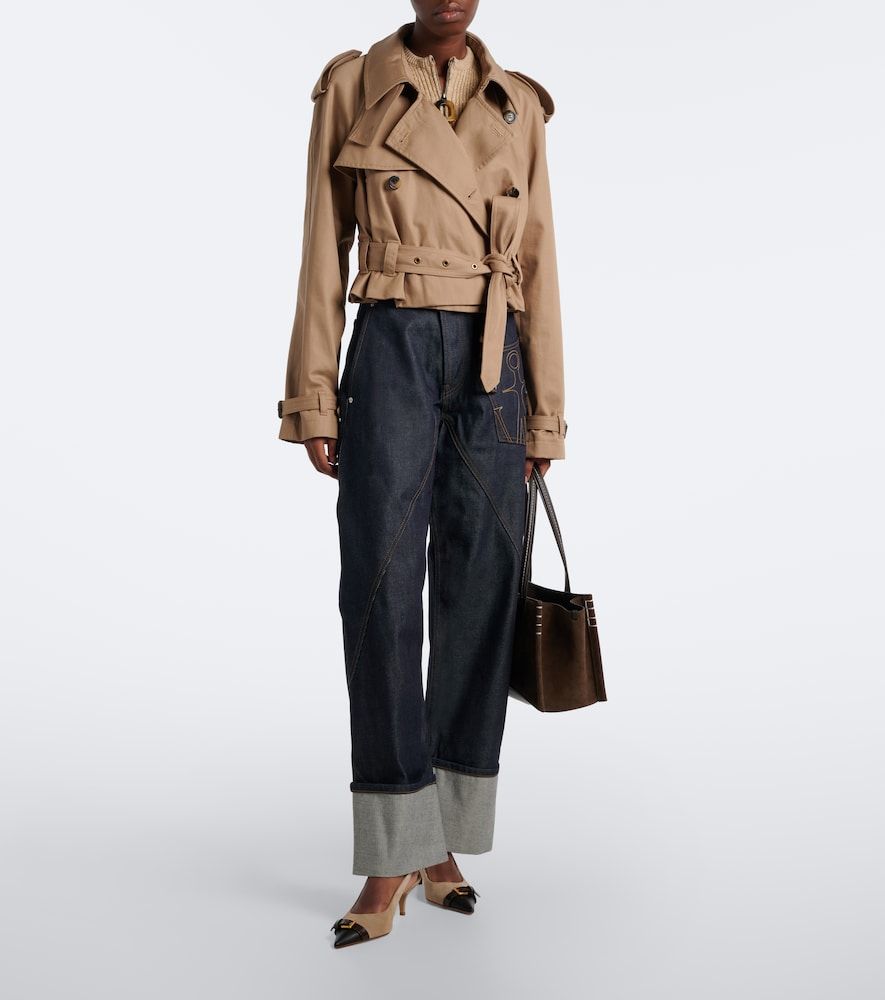 Escarpins slingback en daim et cuir - JW Anderson - Modalova