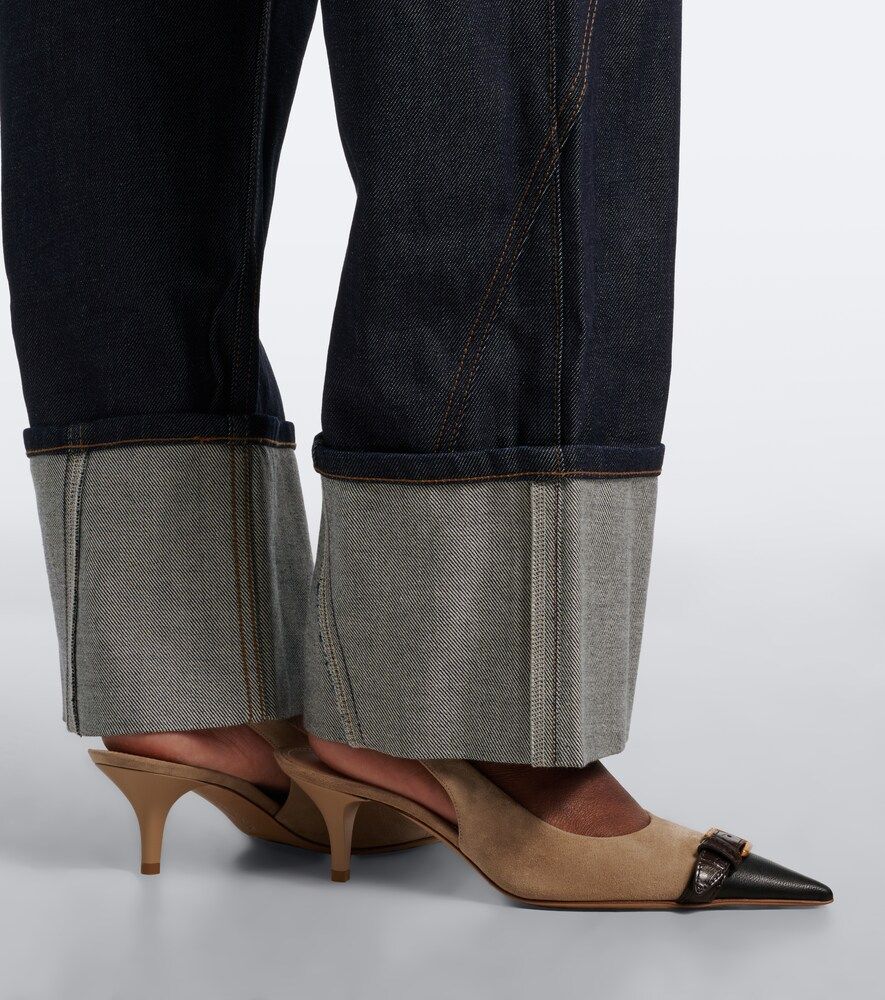 Escarpins slingback en daim et cuir - JW Anderson - Modalova