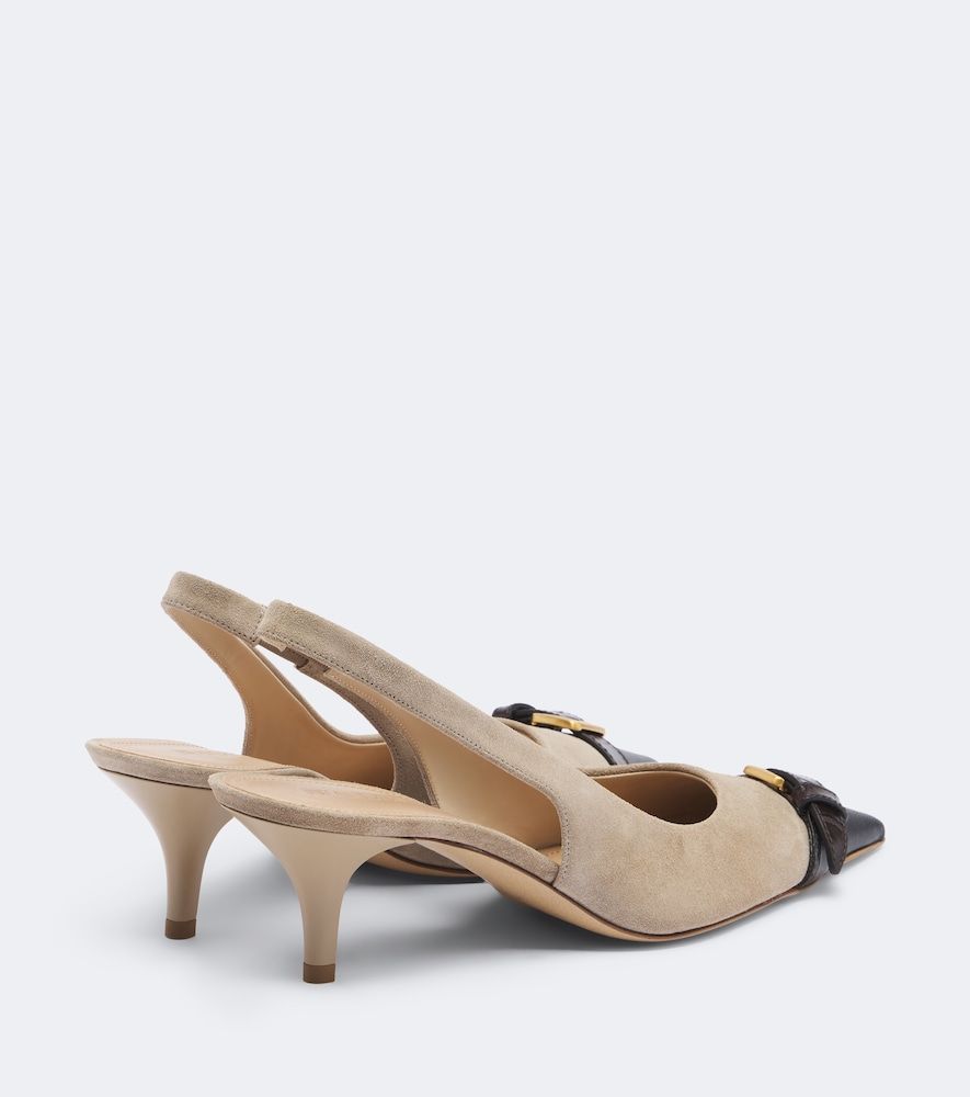 Escarpins slingback en daim et cuir - JW Anderson - Modalova