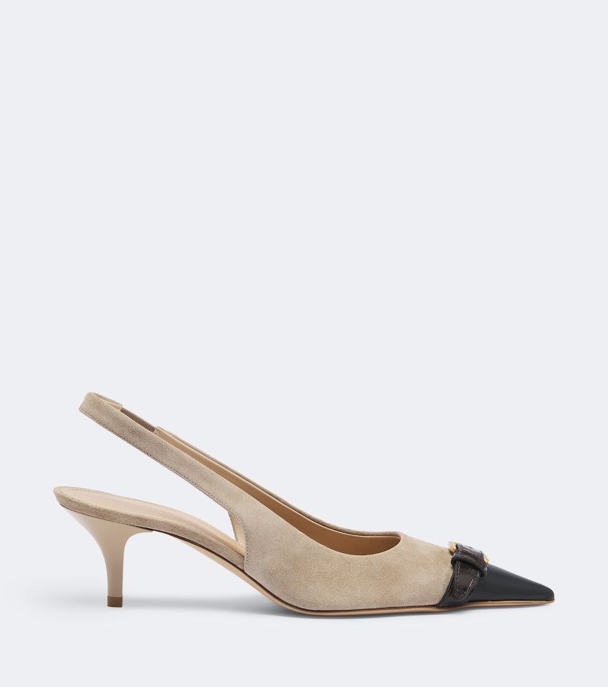 Escarpins slingback en daim et cuir - JW Anderson - Modalova