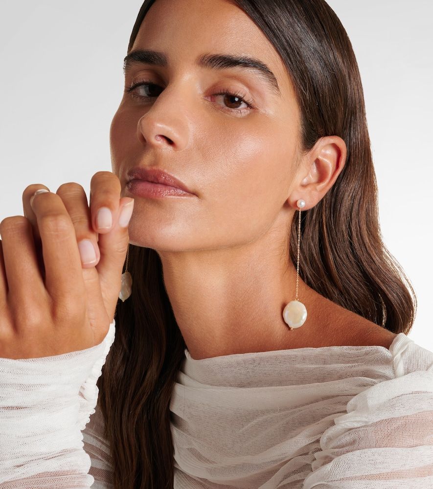 Boucles d’oreilles en or 14 ct et perles - Mateo - Modalova