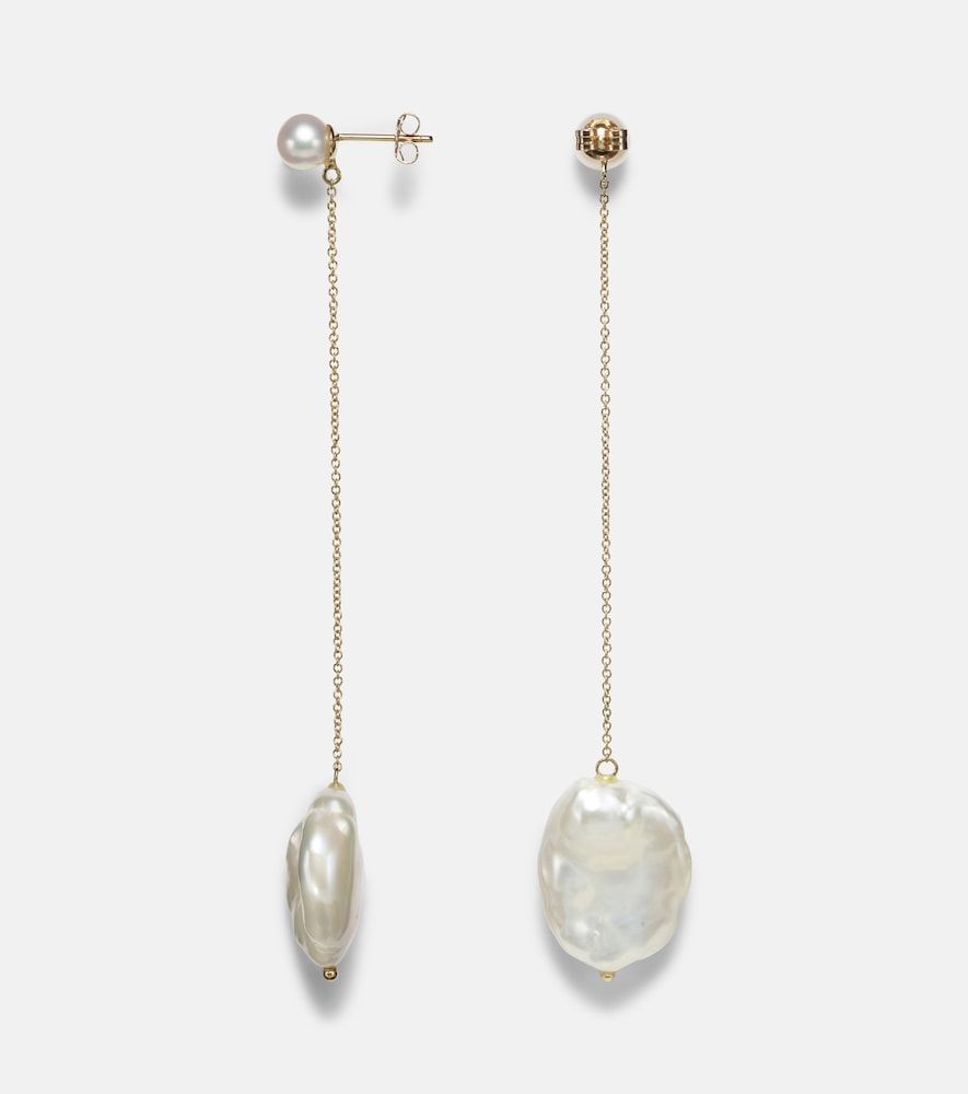 Boucles d’oreilles en or 14 ct et perles - Mateo - Modalova