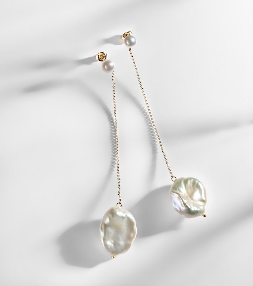 Boucles d’oreilles en or 14 ct et perles - Mateo - Modalova