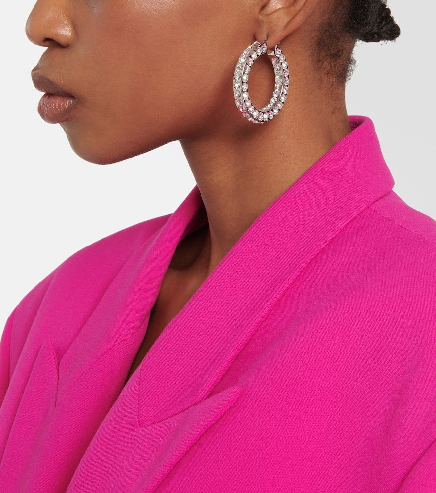 Boucles d’oreilles Jahleel à cristaux - Amina Muaddi - Modalova