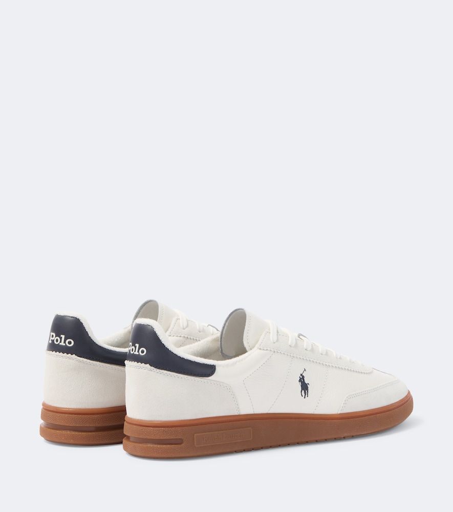 Baskets en cuir et daim - Polo Ralph Lauren - Modalova