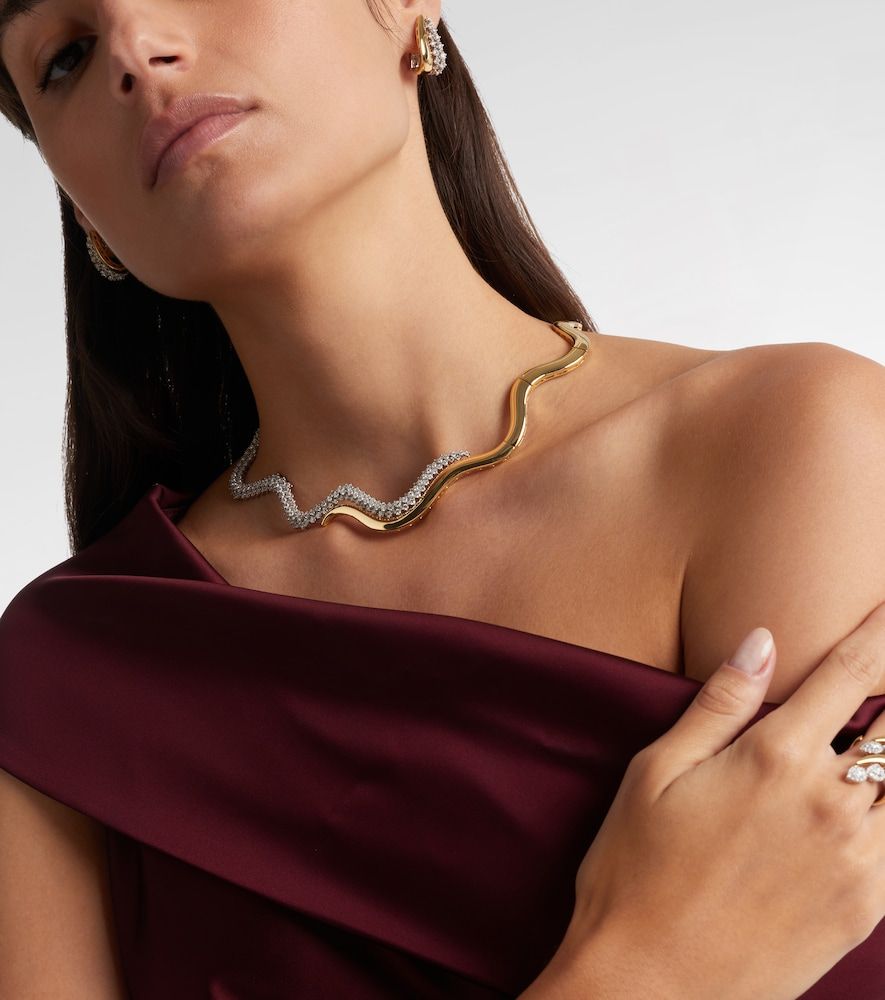 Collier Golden Strada en or blanc et jaune 18 ct et diamants - Yeprem - Modalova
