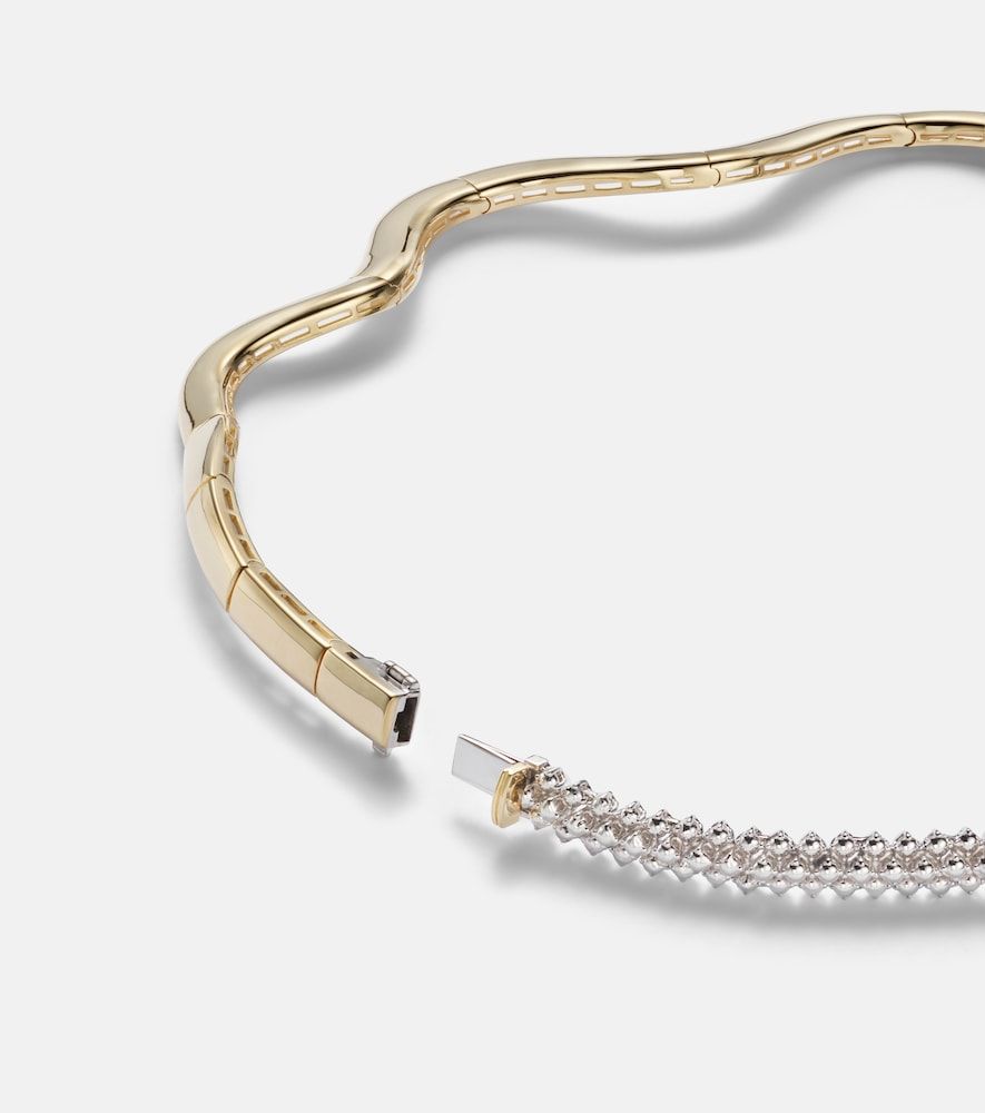 Collier Golden Strada en or blanc et jaune 18 ct et diamants - Yeprem - Modalova