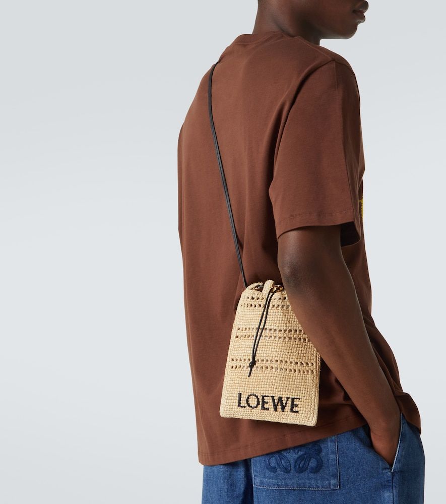 Sac à bandoulière Paula's Ibiza en raphia à logo - Loewe - Modalova