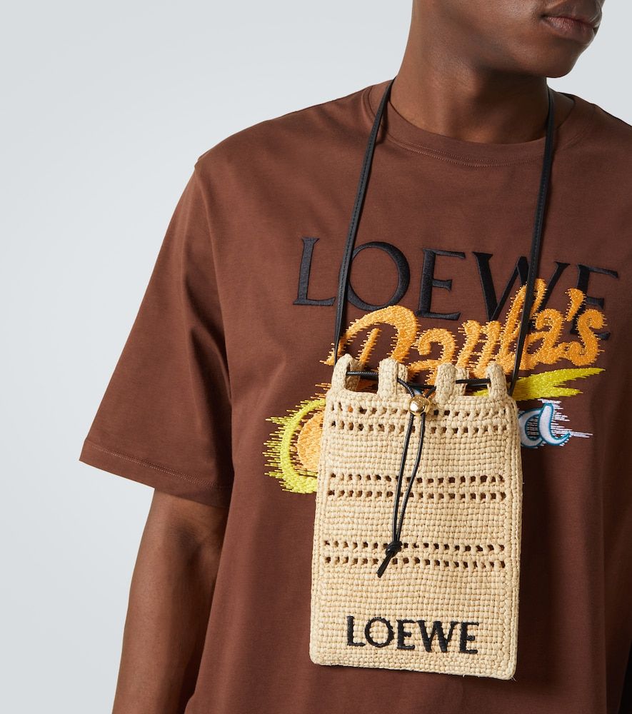 Sac à bandoulière Paula's Ibiza en raphia à logo - Loewe - Modalova