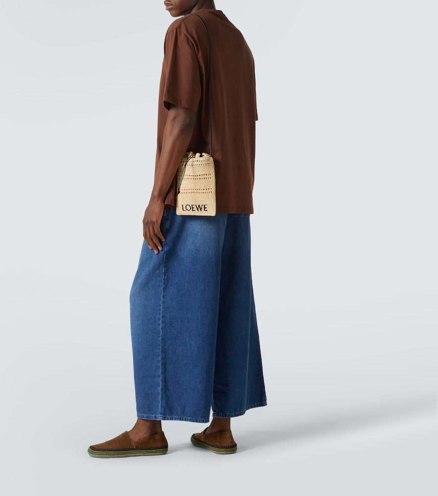 Sac à bandoulière Paula's Ibiza en raphia à logo - Loewe - Modalova